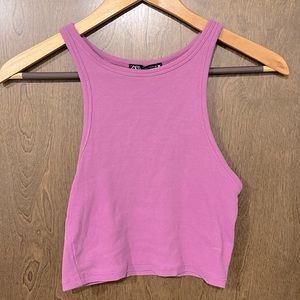 Zara Purple Crop Tank Top - Women’s Medium